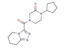 1-cyclopentyl-4-(5,6,7,8-tetrahydro[1,2,4]triazolo[4,3-a]pyridin-3-ylcarbonyl)piperazin-2-one