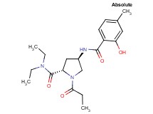 (4R)-N,N-diethyl-4-[(2-hydroxy-4-methylbenzoyl)amino]-1-propionyl-L-prolinamide