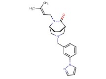 (1S*,5R*)-6-(3-methylbut-2-en-1-yl)-3-[3-(1H-pyrazol-1-yl)benzyl]-3,6-diazabicyclo[3.2.2]nonan-7-one
