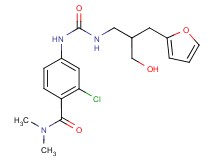 2-chloro-4-[({[3-(2-furyl)-2-(hydroxymethyl)propyl]amino}carbonyl)amino]-N,N-dimethylbenzamide