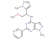 N-[2-methoxy-1-(1-methyl-1H-pyrazol-5-yl)ethyl]-1-methyl-6-(3-pyridinyl)-1H-pyrazolo[3,4-d]pyrimidin-4-amine