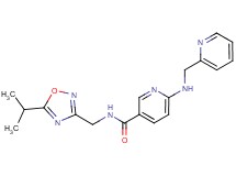 N-[(5-isopropyl-1,2,4-oxadiazol-3-yl)methyl]-6-[(pyridin-2-ylmethyl)amino]nicotinamide