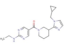 5-({3-[1-(cyclopropylmethyl)-1H-imidazol-2-yl]piperidin-1-yl}carbonyl)-N-ethylpyrimidin-2-amine