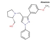 ((2S)-1-{[3-(3-methoxyphenyl)-1-phenyl-1H-pyrazol-4-yl]methyl}-2-pyrrolidinyl)methanol
