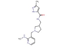 3-methyl-N-[(1-{[2-(methylamino)pyridin-3-yl]methyl}pyrrolidin-3-yl)methyl]-1H-pyrazole-5-carboxamide