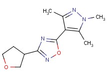 3-(tetrahydrofuran-3-yl)-5-(1,3,5-trimethyl-1H-pyrazol-4-yl)-1,2,4-oxadiazole