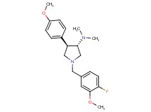 (3S*,4R*)-1-(4-fluoro-3-methoxybenzyl)-4-(4-methoxyphenyl)-N,N-dimethylpyrrolidin-3-amine