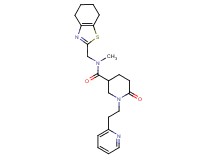 N-methyl-6-oxo-1-[2-(2-pyridinyl)ethyl]-N-(4,5,6,7-tetrahydro-1,3-benzothiazol-2-ylmethyl)-3-piperidinecarboxamide