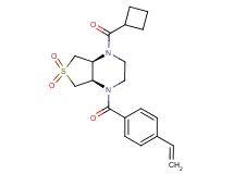 (4aR*,7aS*)-1-(cyclobutylcarbonyl)-4-(4-vinylbenzoyl)octahydrothieno[3,4-b]pyrazine 6,6-dioxide