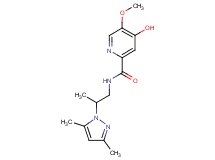 N-[2-(3,5-dimethyl-1H-pyrazol-1-yl)propyl]-4-hydroxy-5-methoxy-2-pyridinecarboxamide