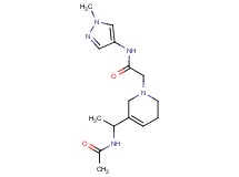 2-[5-[1-(acetylamino)ethyl]-3,6-dihydropyridin-1(2H)-yl]-N-(1-methyl-1H-pyrazol-4-yl)acetamide