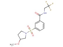 3-[(3-methoxypyrrolidin-1-yl)sulfonyl]-N-(2,2,2-trifluoroethyl)benzamide