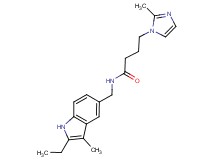 N-[(2-ethyl-3-methyl-1H-indol-5-yl)methyl]-4-(2-methyl-1H-imidazol-1-yl)butanamide