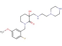 1-(2-fluoro-5-methoxybenzyl)-3-hydroxy-3-({[2-(1-piperazinyl)ethyl]amino}methyl)-2-piperidinone dihydrochloride