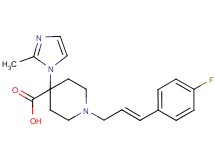 1-[(2E)-3-(4-fluorophenyl)prop-2-en-1-yl]-4-(2-methyl-1H-imidazol-1-yl)piperidine-4-carboxylic acid