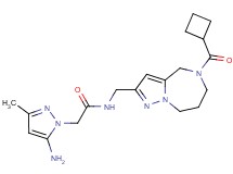 2-(5-amino-3-methyl-1H-pyrazol-1-yl)-N-{[5-(cyclobutylcarbonyl)-5,6,7,8-tetrahydro-4H-pyrazolo[1,5-a][1,4]diazepin-2-yl]methyl}acetamide