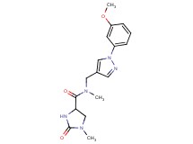 N-{[1-(3-methoxyphenyl)-1H-pyrazol-4-yl]methyl}-N,1-dimethyl-2-oxo-4-imidazolidinecarboxamide