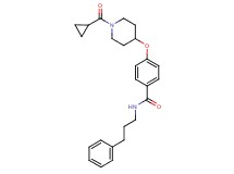 4-{[1-(cyclopropylcarbonyl)-4-piperidinyl]oxy}-N-(3-phenylpropyl)benzamide