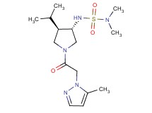 N'-{(3S*,4R*)-4-isopropyl-1-[(5-methyl-1H-pyrazol-1-yl)acetyl]-3-pyrrolidinyl}-N,N-dimethylsulfamide