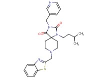 8-(1,3-benzothiazol-2-ylmethyl)-1-(3-methylbutyl)-3-(3-pyridinylmethyl)-1,3,8-triazaspiro[4.5]decane-2,4-dione
