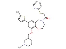 9-[(1-methyl-3-piperidinyl)methoxy]-7-(5-methyl-2-thienyl)-4-[(2-pyridinylthio)acetyl]-2,3,4,5-tetrahydro-1,4-benzoxazepine