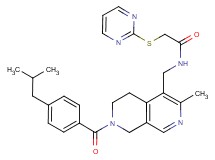 N-{[7-(4-isobutylbenzoyl)-3-methyl-5,6,7,8-tetrahydro-2,7-naphthyridin-4-yl]methyl}-2-(2-pyrimidinylthio)acetamide