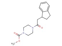 methyl 4-(2,3-dihydro-1H-inden-1-ylacetyl)-1-piperazinecarboxylate