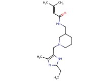 N-({1-[(2-ethyl-4-methyl-1H-imidazol-5-yl)methyl]piperidin-3-yl}methyl)-3-methylbut-2-enamide