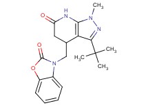 3-tert-butyl-1-methyl-4-[(2-oxo-1,3-benzoxazol-3(2H)-yl)methyl]-1,4,5,7-tetrahydro-6H-pyrazolo[3,4-b]pyridin-6-one