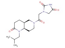 1-{2-[(4aS*,8aR*)-1-isobutyl-2-oxooctahydro-1,6-naphthyridin-6(2H)-yl]-2-oxoethyl}-2,4-imidazolidinedione