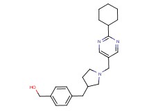 [4-({1-[(2-cyclohexylpyrimidin-5-yl)methyl]pyrrolidin-3-yl}methyl)phenyl]methanol