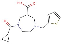 1-(cyclopropylcarbonyl)-4-(2-thienylmethyl)-1,4-diazepane-6-carboxylic acid