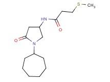 N-(1-cycloheptyl-5-oxo-3-pyrrolidinyl)-3-(methylthio)propanamide