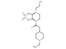 2-[(4aR*,7aS*)-4-[(1-ethylpiperidin-4-yl)acetyl]-6,6-dioxidohexahydrothieno[3,4-b]pyrazin-1(2H)-yl]ethanol