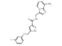 5-[(3-fluorophenoxy)methyl]-N-[(8-methylimidazo[1,2-a]pyridin-3-yl)methyl]-1H-pyrazole-3-carboxamide