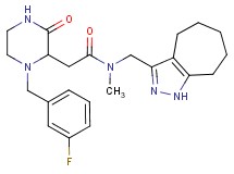 2-[1-(3-fluorobenzyl)-3-oxo-2-piperazinyl]-N-(1,4,5,6,7,8-hexahydrocyclohepta[c]pyrazol-3-ylmethyl)-N-methylacetamide