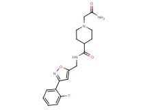 1-(2-amino-2-oxoethyl)-N-{[3-(2-fluorophenyl)-5-isoxazolyl]methyl}-4-piperidinecarboxamide