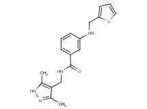 N-[(3,5-dimethyl-1H-pyrazol-4-yl)methyl]-3-[(2-thienylmethyl)amino]benzamide