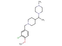 1-{1-[1-(3-chloro-4-methoxybenzyl)-4-piperidinyl]ethyl}-4-methylpiperazine