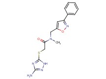 2-[(3-amino-1H-1,2,4-triazol-5-yl)thio]-N-methyl-N-[(3-phenylisoxazol-5-yl)methyl]acetamide