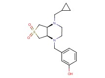 3-{[(4aS*,7aR*)-4-(cyclopropylmethyl)-6,6-dioxidohexahydrothieno[3,4-b]pyrazin-1(2H)-yl]methyl}phenol
