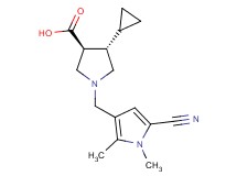 (3S*,4S*)-1-[(5-cyano-1,2-dimethyl-1H-pyrrol-3-yl)methyl]-4-cyclopropyl-3-pyrrolidinecarboxylic acid