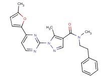 N,5-dimethyl-1-[4-(5-methyl-2-furyl)-2-pyrimidinyl]-N-(2-phenylethyl)-1H-pyrazole-4-carboxamide