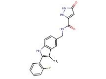N-{[2-(2-fluorophenyl)-3-methyl-1H-indol-5-yl]methyl}-5-oxo-2,5-dihydro-1H-pyrazole-3-carboxamide