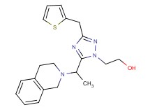 2-[5-[1-(3,4-dihydroisoquinolin-2(1H)-yl)ethyl]-3-(2-thienylmethyl)-1H-1,2,4-triazol-1-yl]ethanol