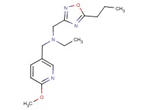 N-[(6-methoxypyridin-3-yl)methyl]-N-[(5-propyl-1,2,4-oxadiazol-3-yl)methyl]ethanamine