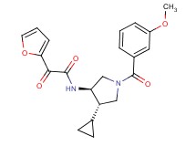 N-[(3R*,4S*)-4-cyclopropyl-1-(3-methoxybenzoyl)pyrrolidin-3-yl]-2-(2-furyl)-2-oxoacetamide