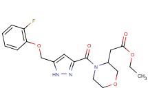 ethyl [4-({5-[(2-fluorophenoxy)methyl]-1H-pyrazol-3-yl}carbonyl)-3-morpholinyl]acetate