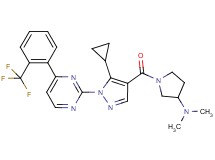 1-[(5-cyclopropyl-1-{4-[2-(trifluoromethyl)phenyl]-2-pyrimidinyl}-1H-pyrazol-4-yl)carbonyl]-N,N-dimethyl-3-pyrrolidinamine