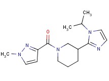 3-(1-isopropyl-1H-imidazol-2-yl)-1-[(1-methyl-1H-pyrazol-3-yl)carbonyl]piperidine
